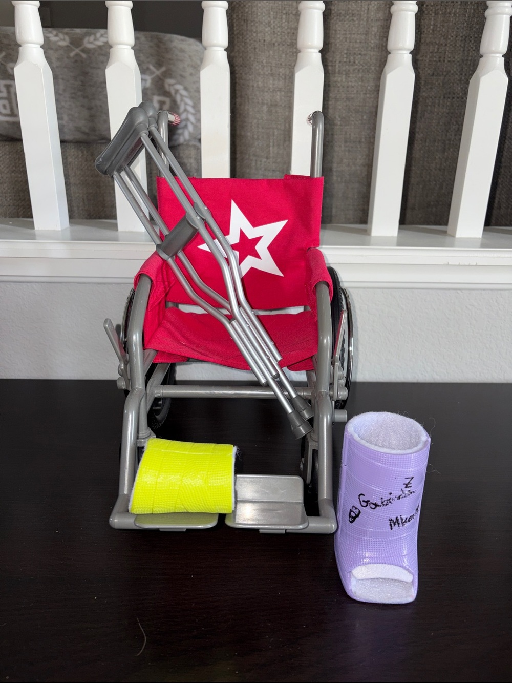American Girl Doll Wheelchair Set w/ Crutches & Casts